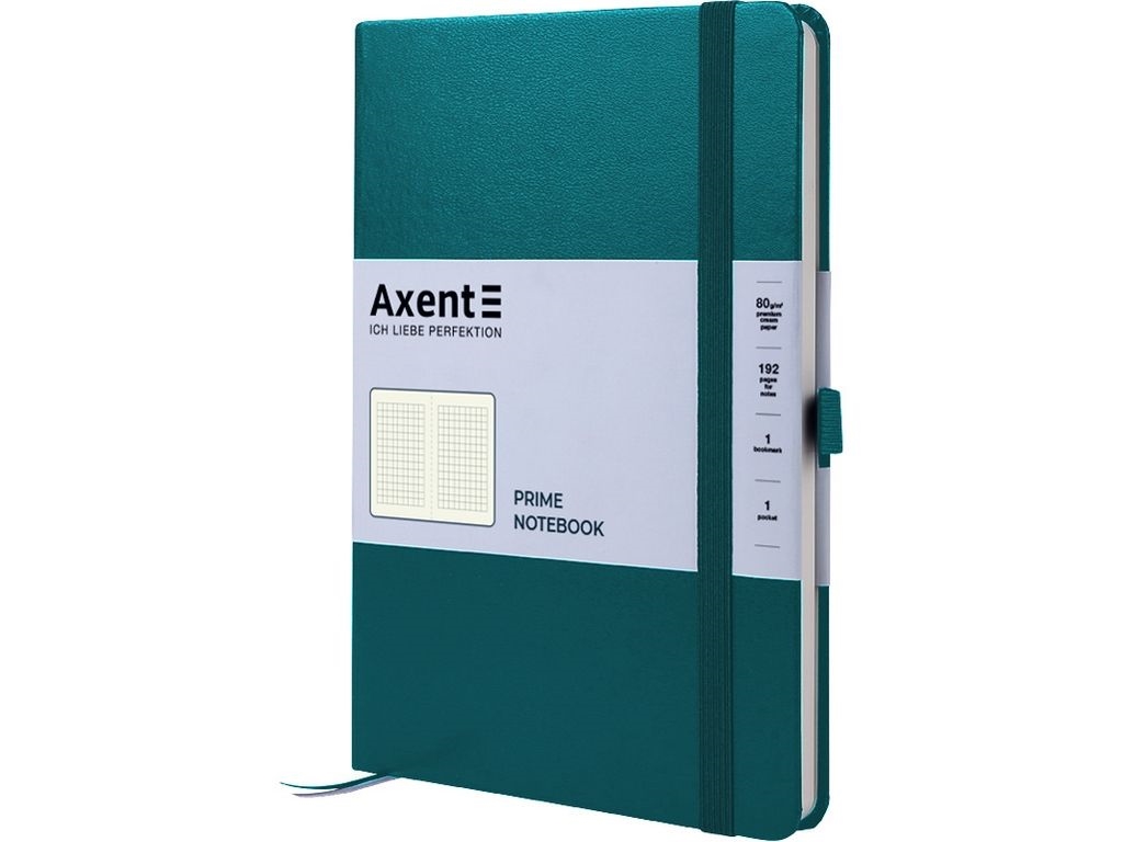 Книга записна у клітинку Partner Prime малахіт А5. 96 аркушів. Axent 8305-31-A