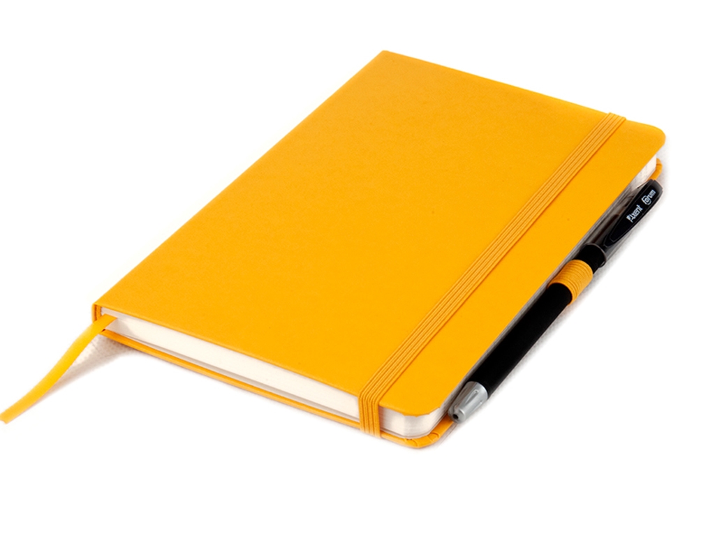 Книга записная в клетку Partner желтая 125х195 см. 96 листов. Axent 8201-08-A