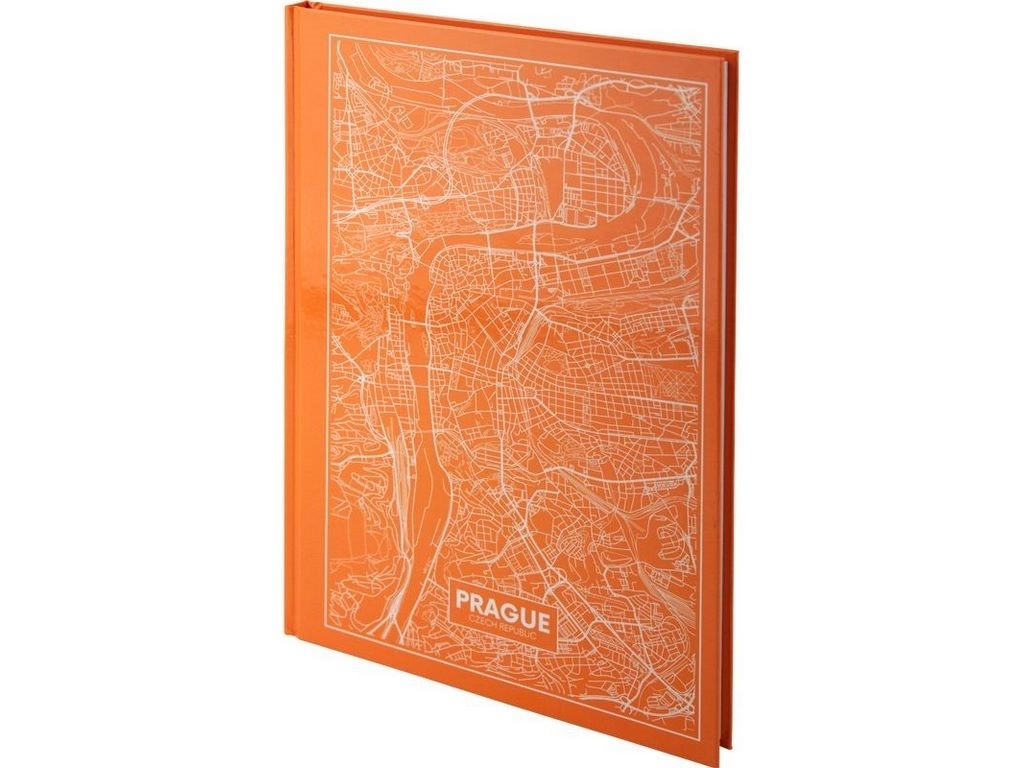 Книга записная в клетку персиковая А4 Maps Prague. 96 листов. Axent 8422-542-A