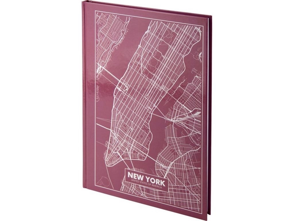 Книга записная в клетку розово-коричневая А4 Maps New York. 96 листов. Axent 8422-543-A