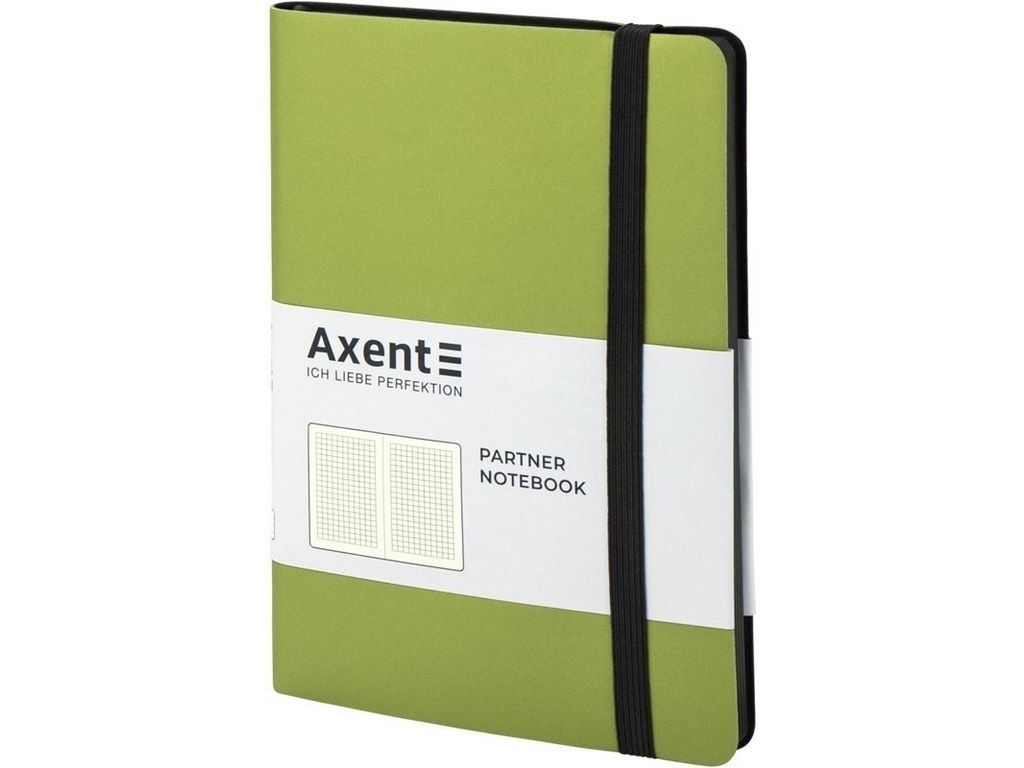 Книга записная в клетку салатовая Partner Soft A5-. 96 листов. Axent 8206-09-A