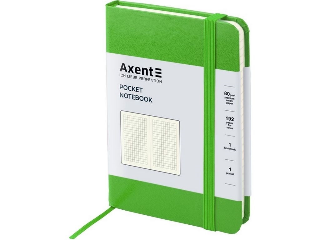 Книга записна у клітинку салатова Partner A6-. 96 аркушів. Axent 8301-04-A