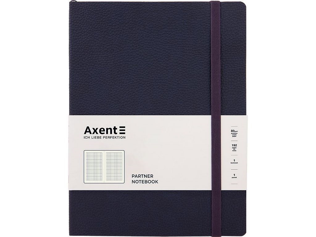 Книга записная в клетку синяя Partner Soft L. 96 листов. Axent 8615-02-A