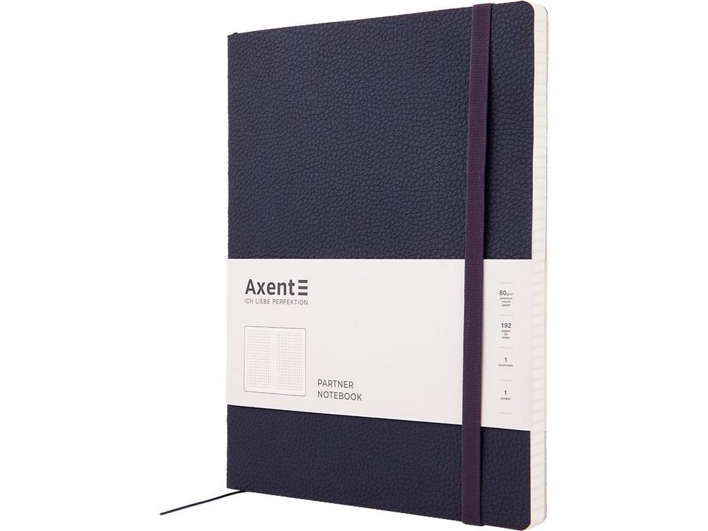 Книга записная в клетку синяя Partner Soft L. 96 листов. Axent 8615-02-A