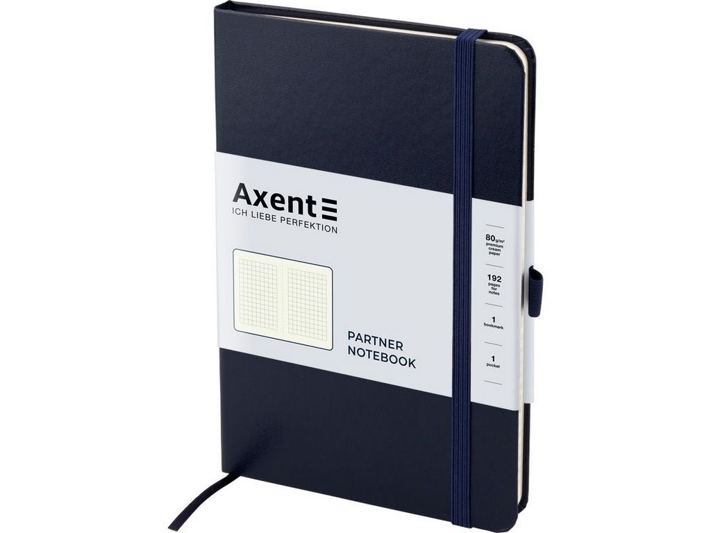 Книга записная в клетку Partner A5, 125x195 мм, 96 листов, Axent