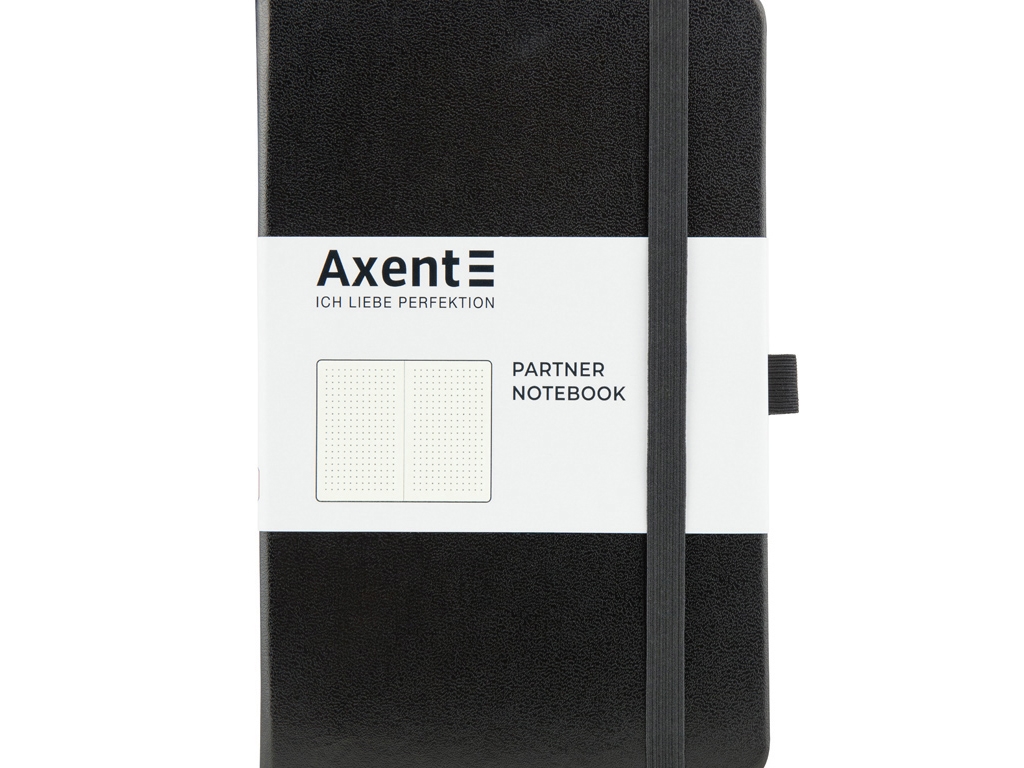 Книга записная в точку Partner чёрная 125х195 мм. 96 листов. Axent 8306-01-A