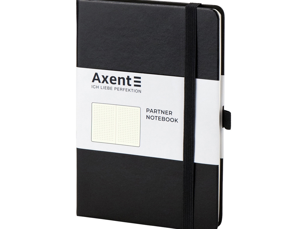 Книга записная в точку Partner чёрная 125х195 мм. 96 листов. Axent 8306-01-A