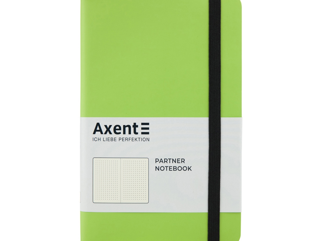 Книга записная в точку Partner Soft салатовая 125х195 мм. 96 листов. Axent 8312-09-A