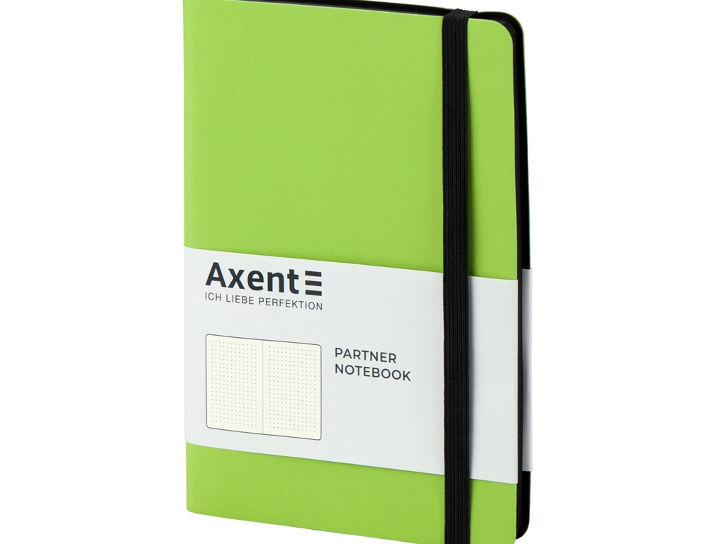 Книга записная в точку Partner Soft салатовая 125х195 мм. 96 листов. Axent 8312-09-A