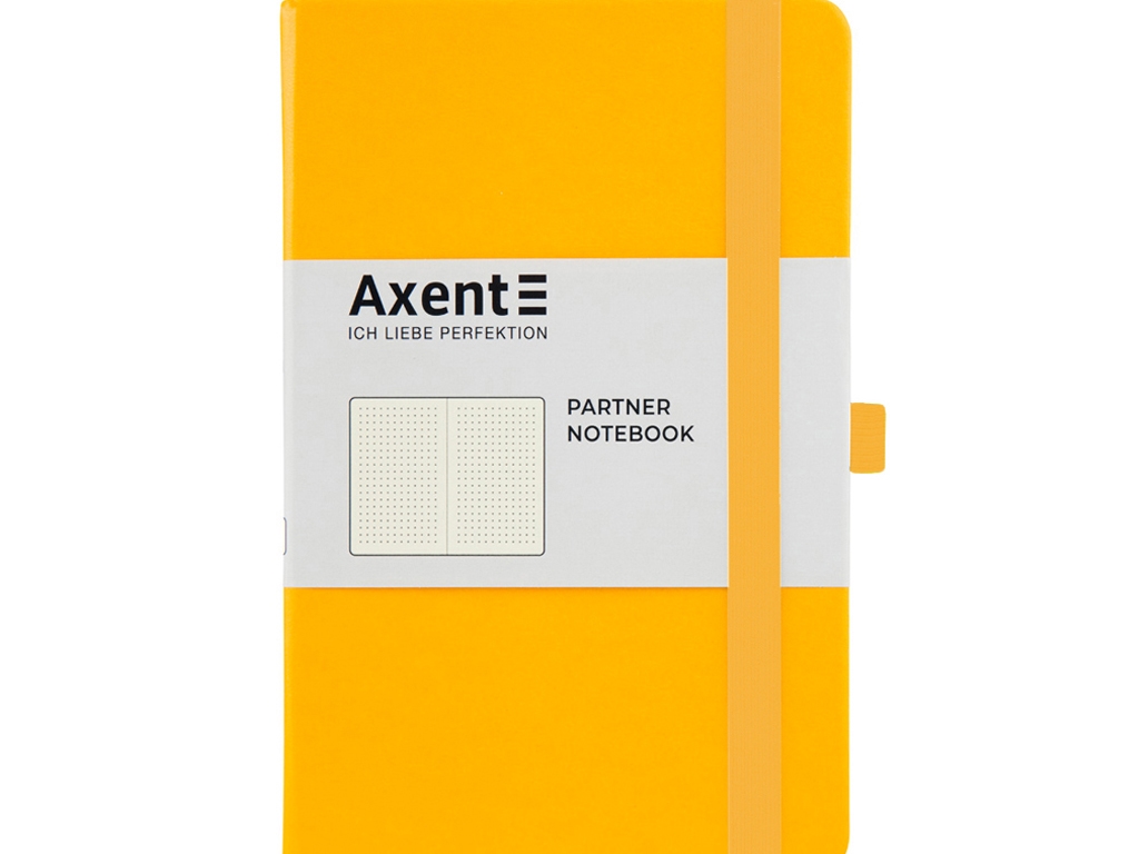 Книга записна у крапку Partner жовта 125х195 мм. 96 аркушів. Axent 8306-08-A