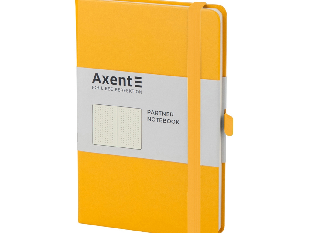 Книга записна у крапку Partner жовта 125х195 мм. 96 аркушів. Axent 8306-08-A