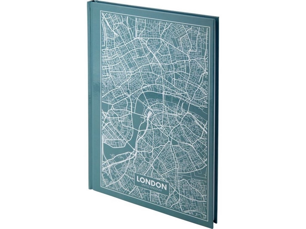 Книга записная в клетку бирюзовая А4 Maps London. 96 листов. Axent 8422-516-A