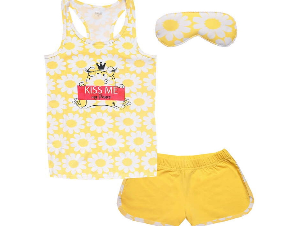 Комплект женский для дома и сна Лягушка KTW-19-3 M желтый, Gabbi
