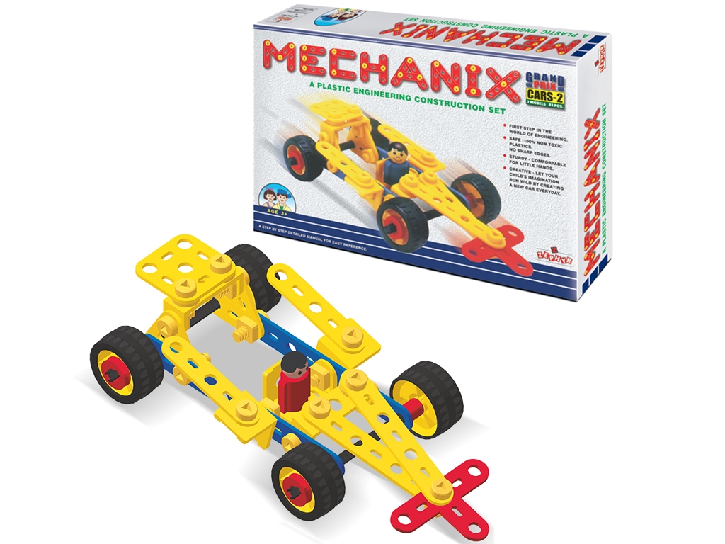 Конструктор поліпропіленовий MECHANIX. Авто №2. 81 елемент. 7 моделей. ZEPHYR 02002