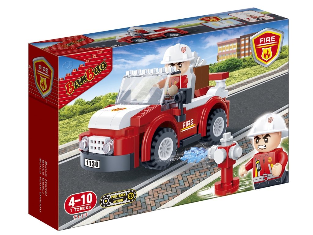 Конструктор Пожежники Позашляховик. BanBao 7117. 105 деталей