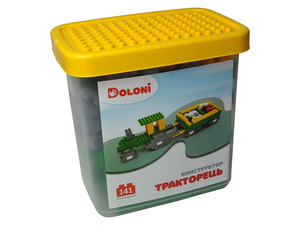 Конструктор Трактор. TM Doloni Toys 013888-41. 141 деталь.