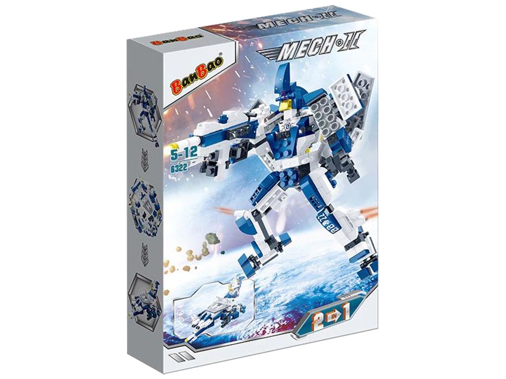 Конструктор-трансформер Mech 2 Захисник. BanBao 6322. 336 деталей