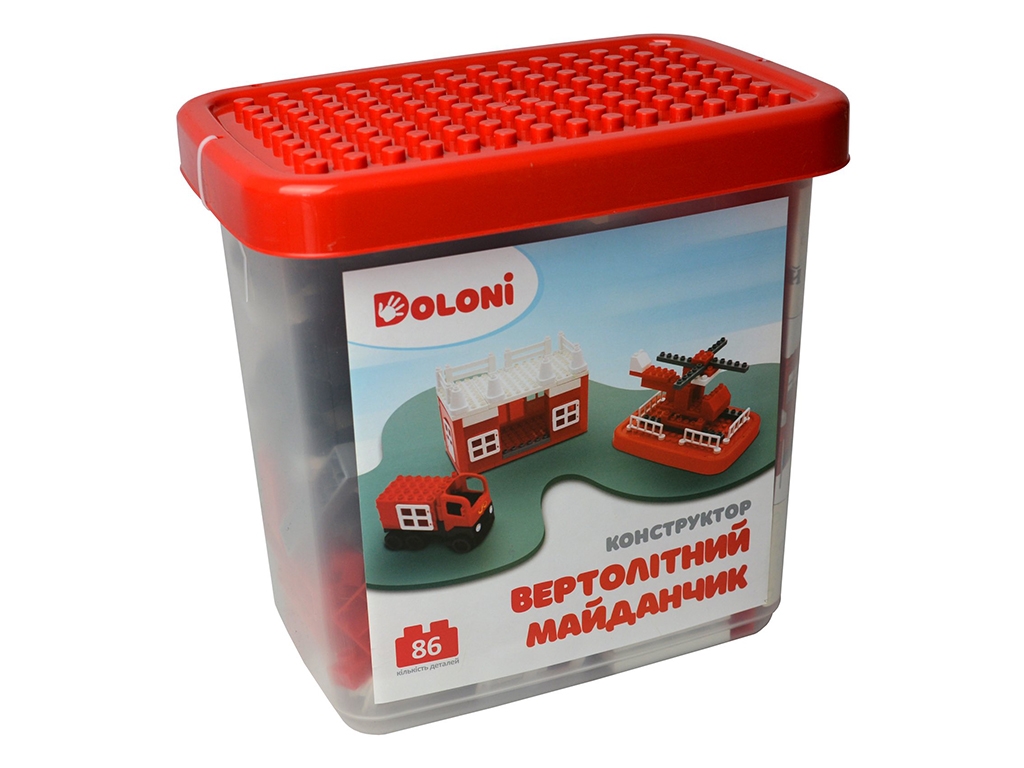 Конструктор Вертолетная площадка. TM Doloni Toys 013888-31. 86 деталей.