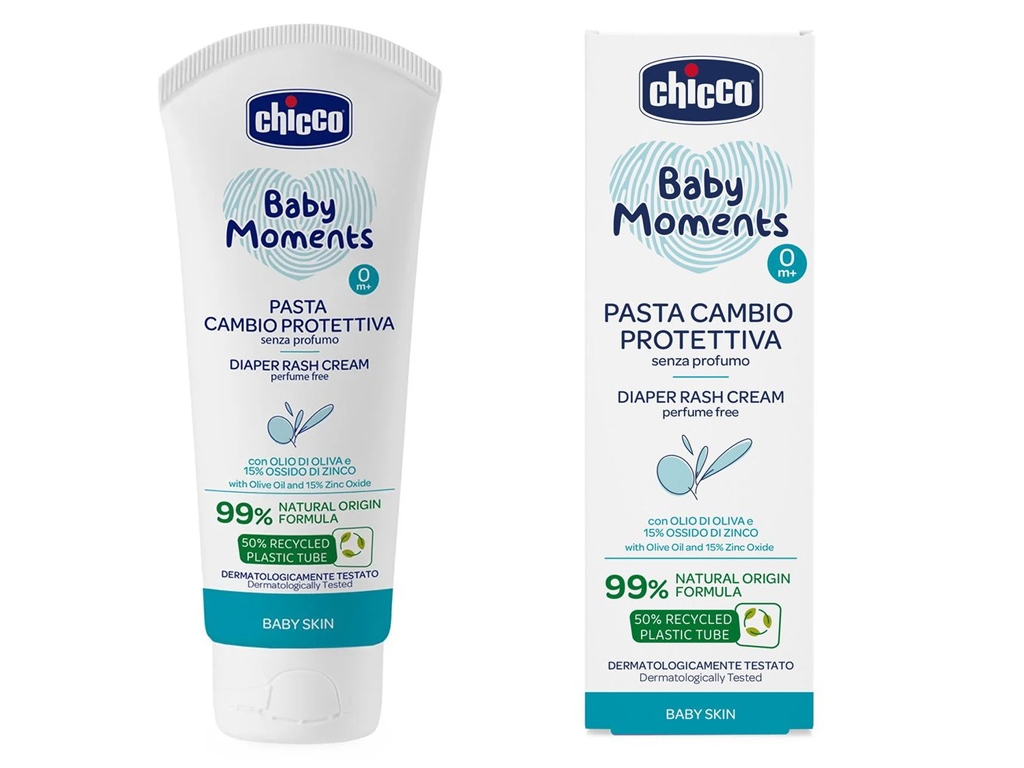 Крем защитный под подгузник с цинком и пантенолом Baby Moments 100 мл. Chicco 12114.00