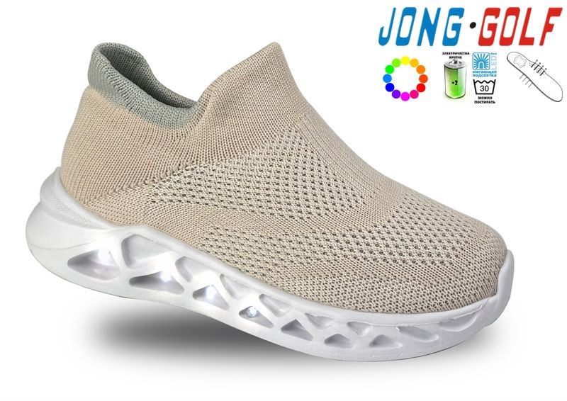 Кроссовки для девочки с LED-подсветкой. Размер 27. Jong Golf B11191-3