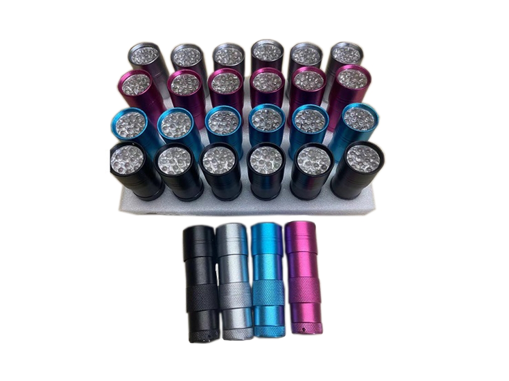 Фонарик светодиодный 12led 9,2х2,8 см, Без батареек 3шт ААА