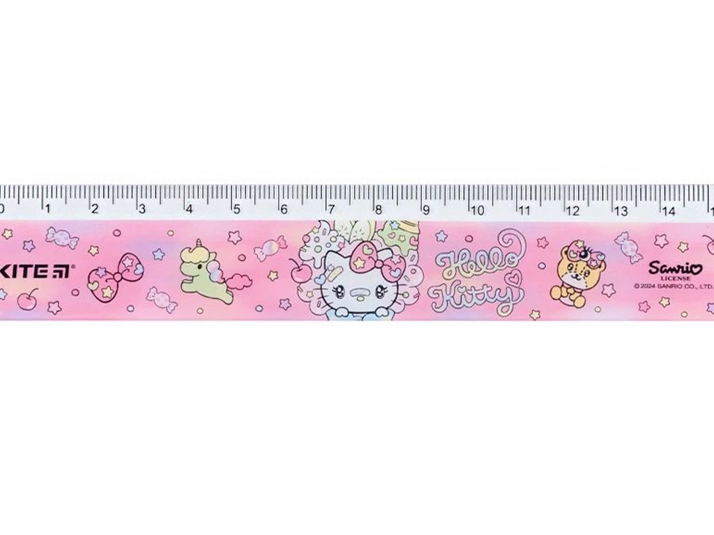 Лінійка пластикова Hello Kitty 15 см, Kite