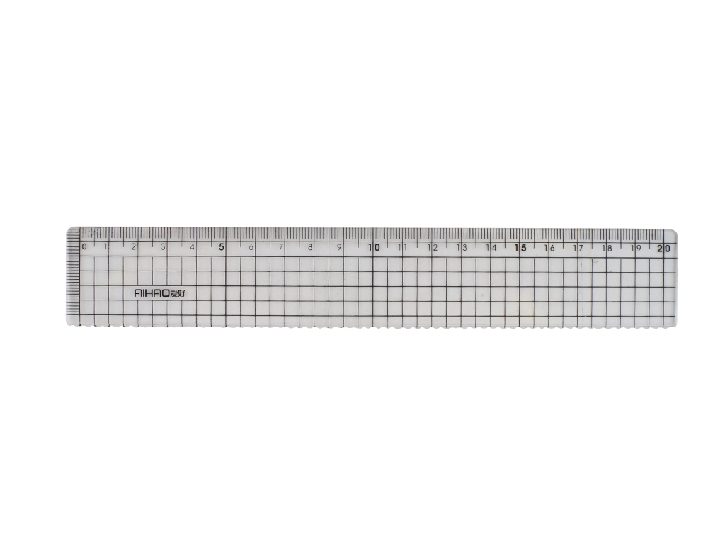 Линейка пластиковая прозрачная 20 см AIHAO AH7511
