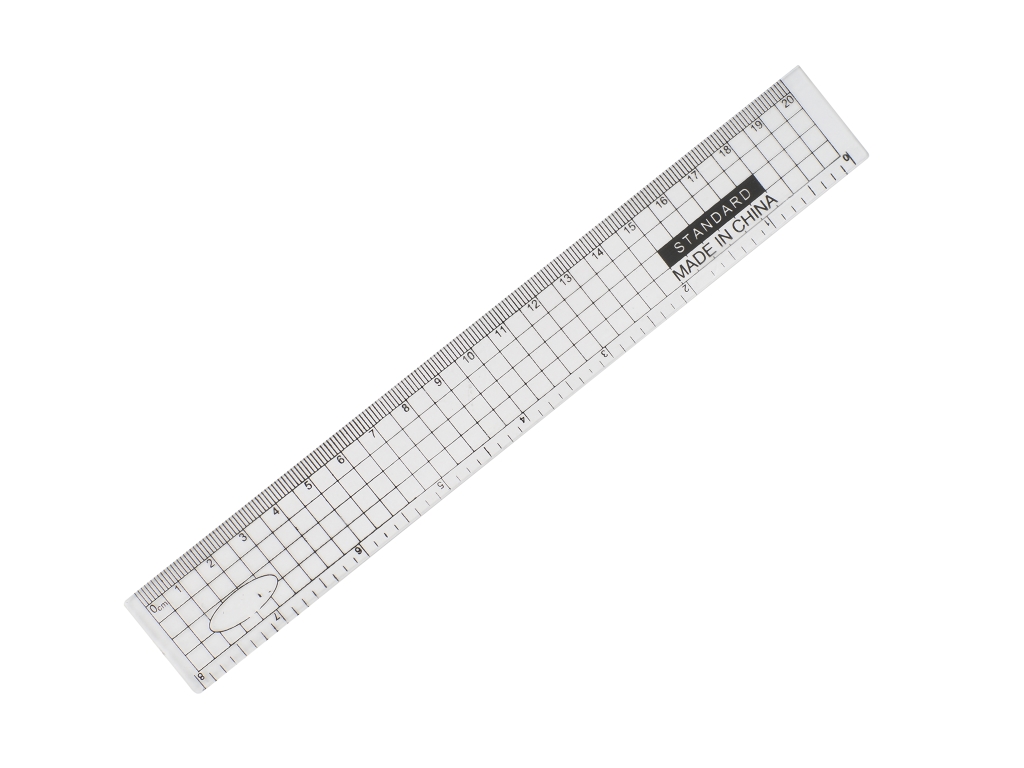 Линейка прозрачная STANDARD 20 см, ST00308 (цена за 1шт)