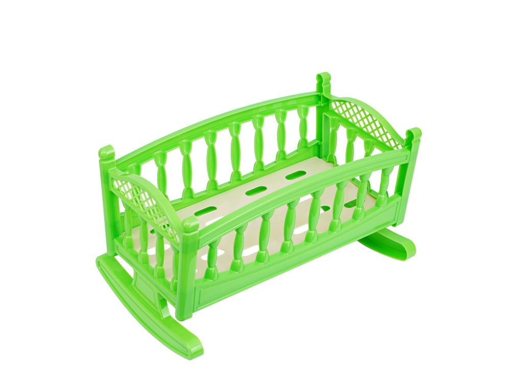 Кроватка для ляльки мала №3 006/6, 34 см, колиска-качалка, Bamsic
