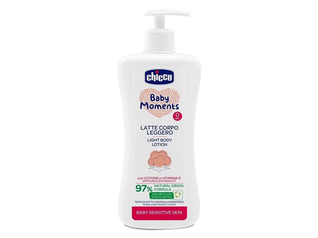 Лосьйон для тіла легкий для чутливої шкіри Baby Moments 500 мл. Chicco 10243.00