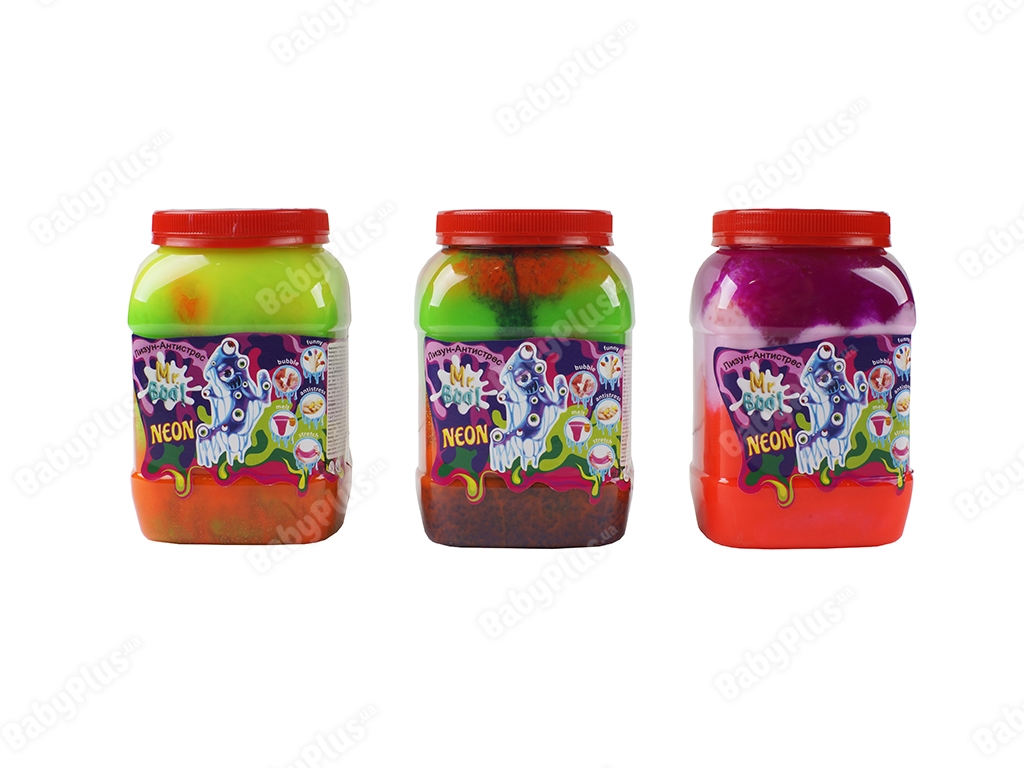 Лизун-антистресс Big Boo NEON в банке 1150 мл. TM Mr.Boo 80051