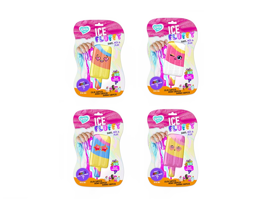 Лизун-антистресс Ice Fluffy пломбир 110 мл. TM LOVIN'DO 80126