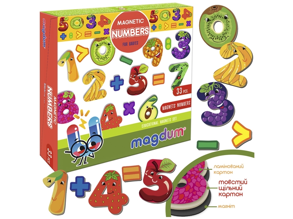 Магнітна гра Numbers. Magdum ML4031-38 EN