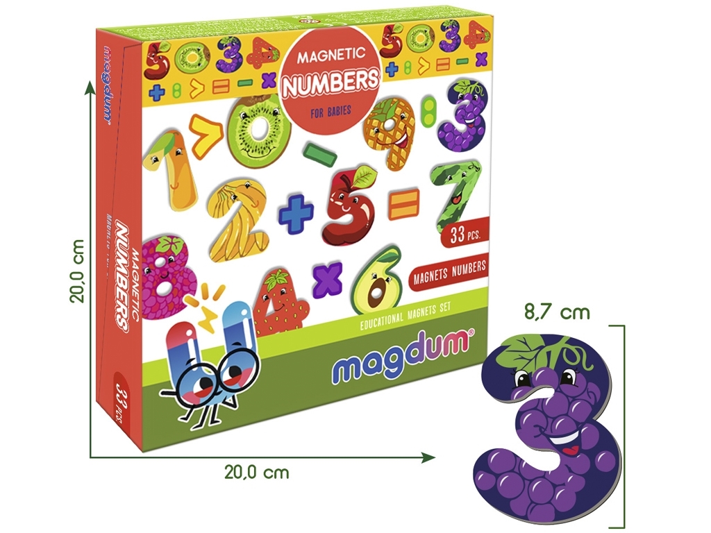 Магнітна гра Numbers. Magdum ML4031-38 EN