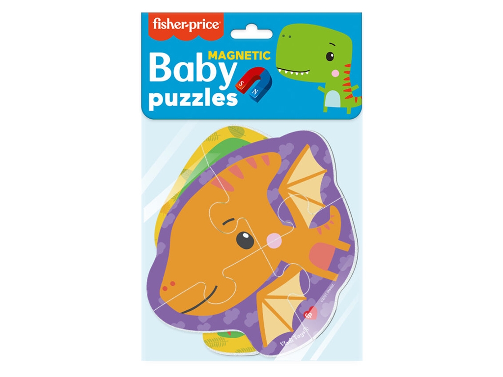 Магнитные беби пазлы Fisher Price. Динозаврики. Vladi Toys VT3208-16