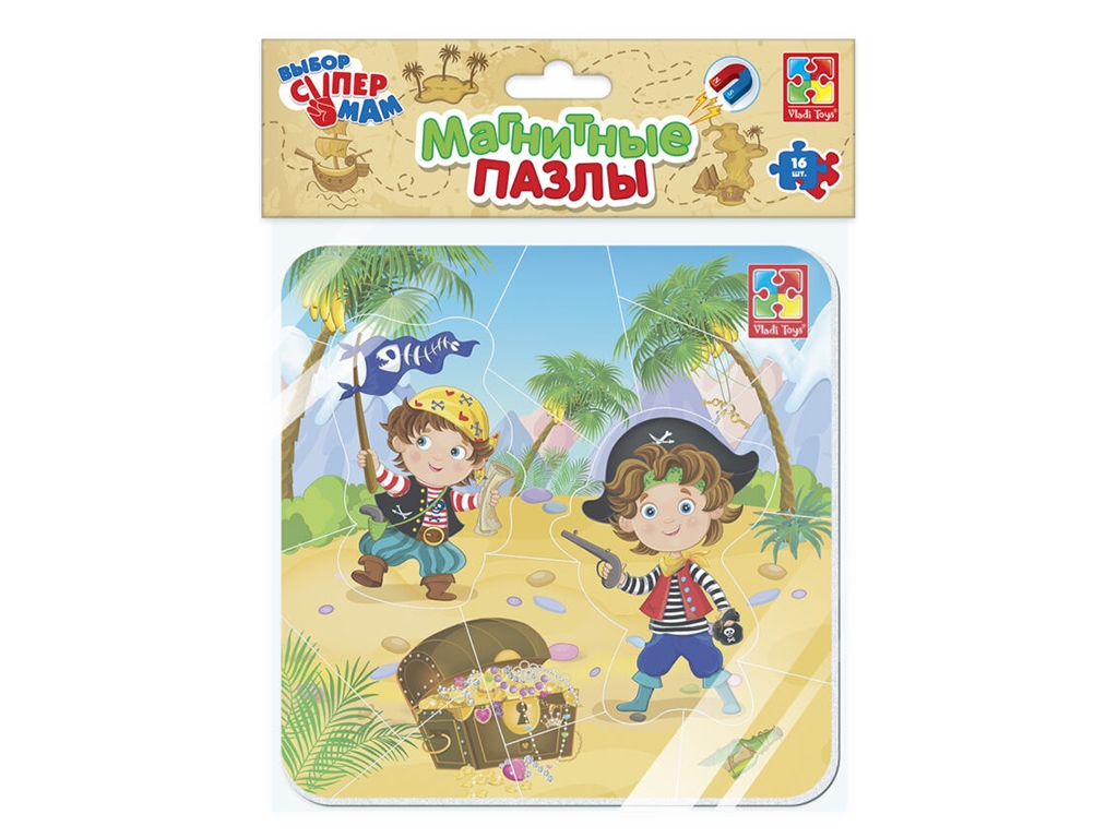 Магнитные пазлы Пираты. Vladi Toys VT3204-09