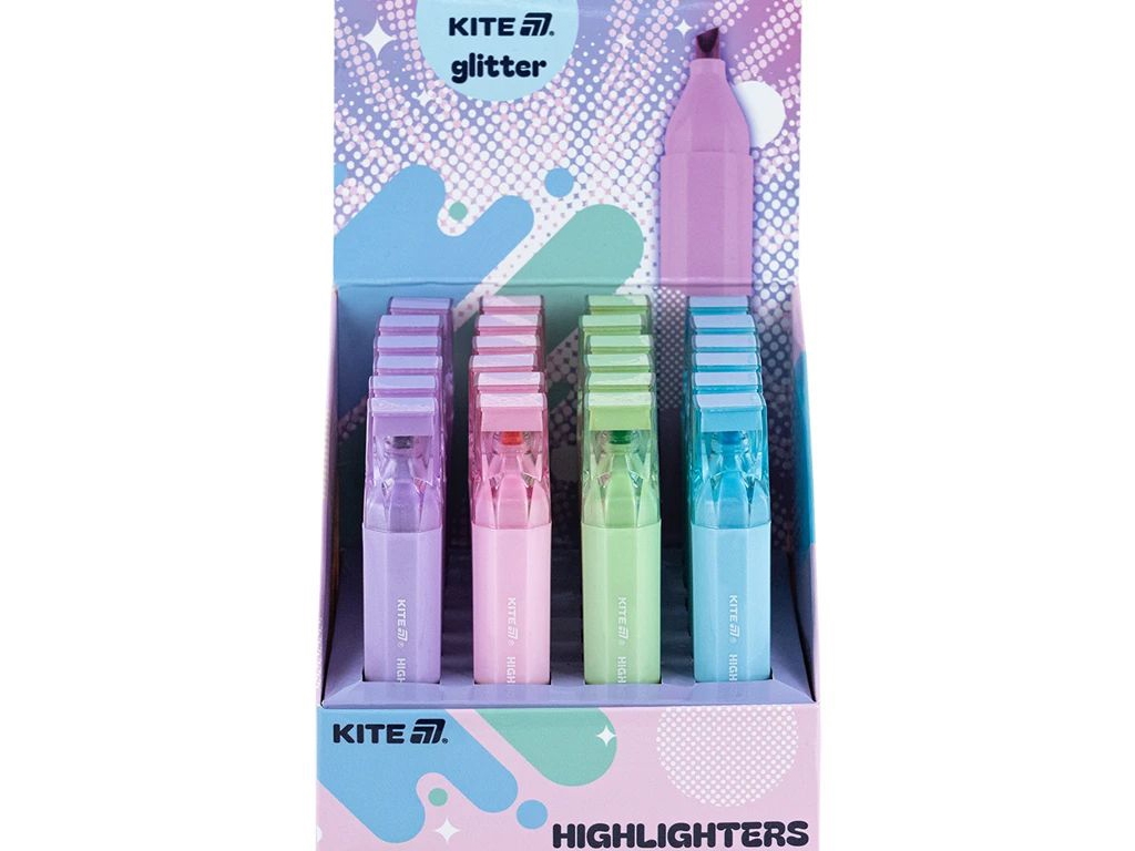 Маркер Highlighter Creative Glitter, Kite