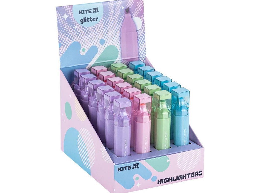 Маркер Highlighter Creative Glitter, Kite