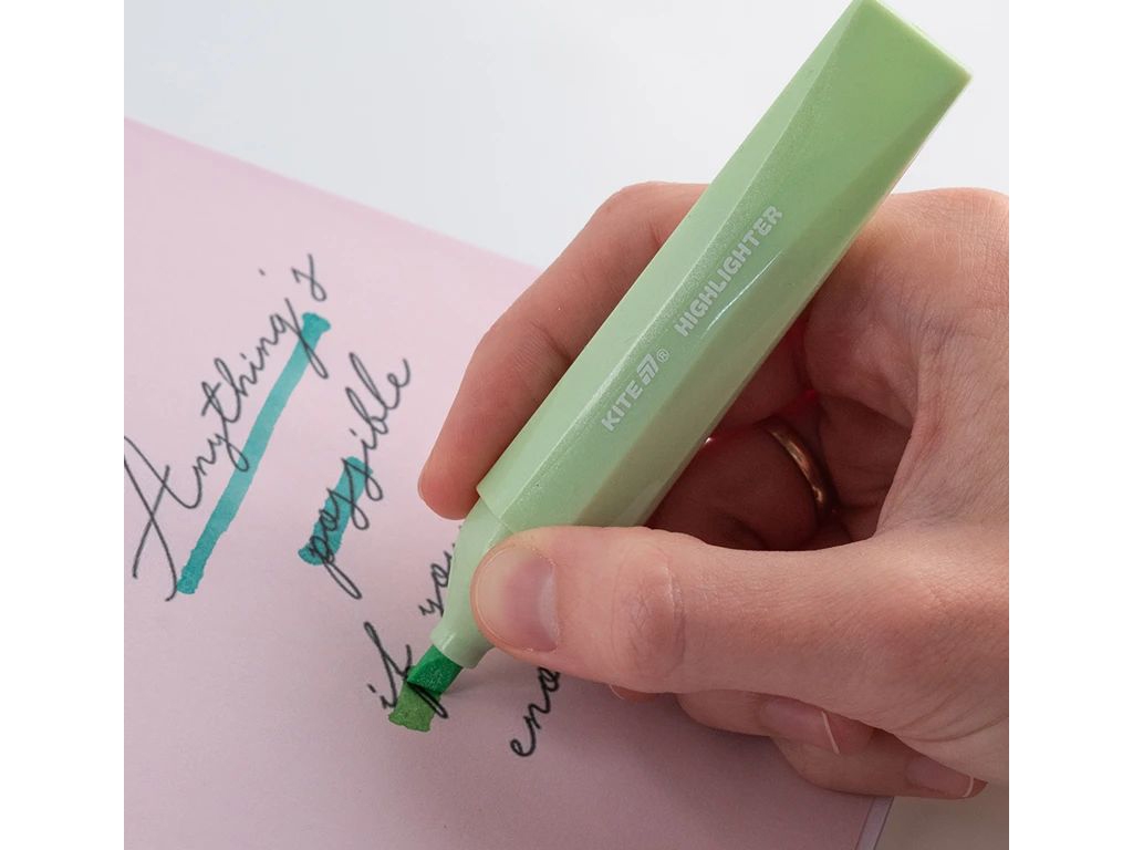 Маркер Highlighter Creative Glitter, Набір 4-х кольорів, Kite