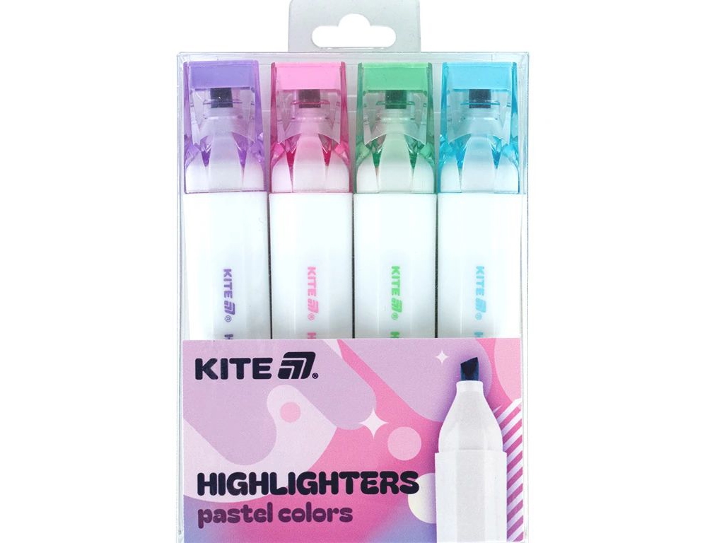 Маркер Highlighter Creative Pastel Colors, Набор из 4 цветов, Kite