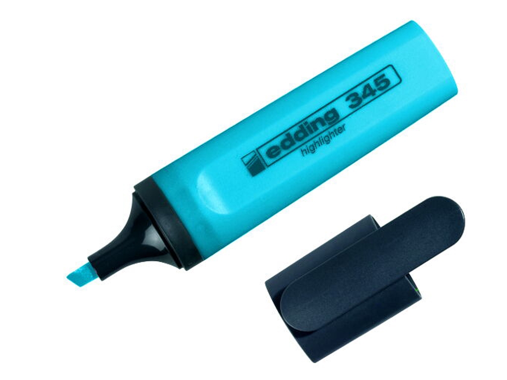 Маркер Highlighter клиновидный голубой 2-5 мм. Edding e-345/10