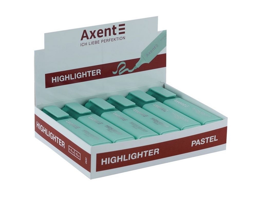 Маркер клиноподібний пастель бірюзовий Highlighter. Axent 2537-09-A