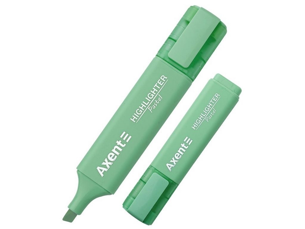 Маркер клиноподібний пастель м'ятний Highlighter. Axent 2537-18-A