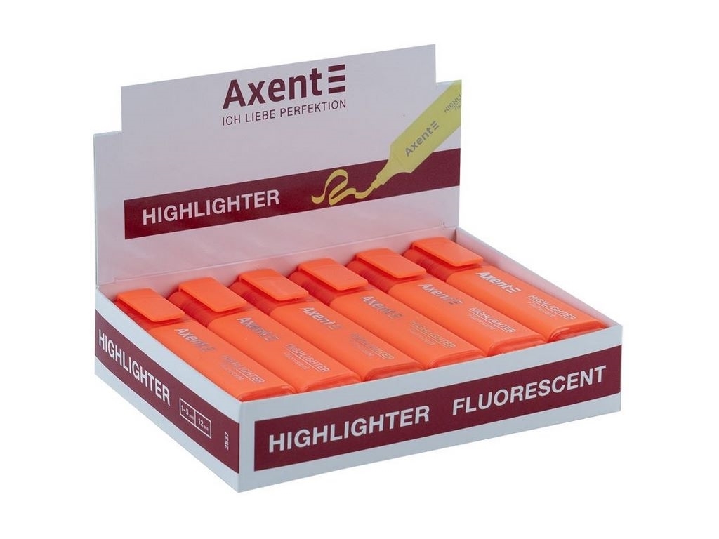 Маркер клиноподібний помаранчевий Highlighter. Axent 2537-12-A