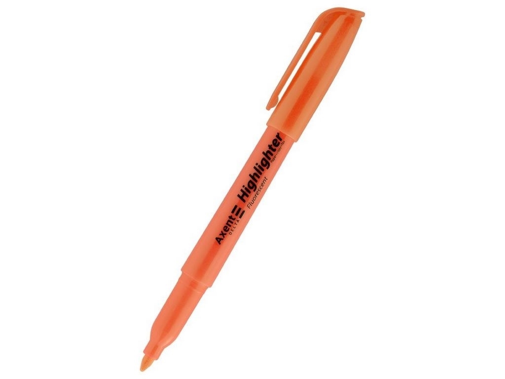 Маркер текстоотделитель Axent Delta Highlighter, оранжевый, клиновидный, 2–4 мм