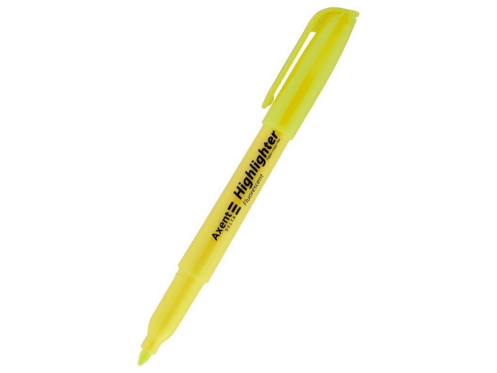 Маркер клиновидный желтый Highlighter. Axent Delta D2503-08