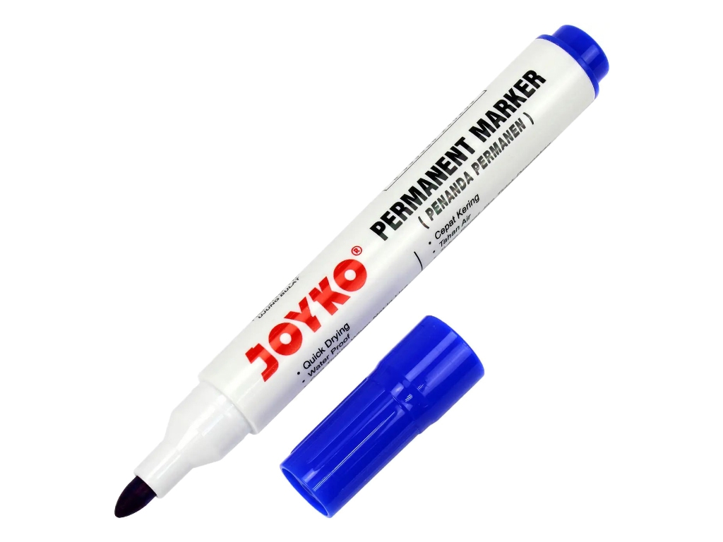 Маркер перманентный синий. JOYKO PM-18 blue