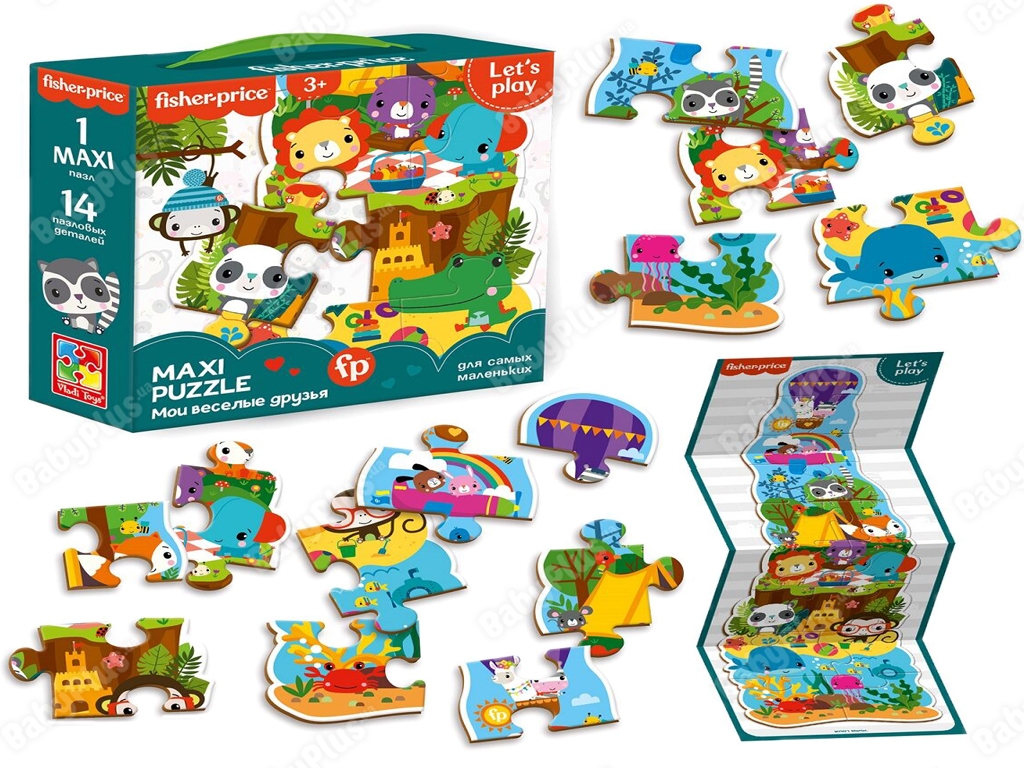 Maxi puzzle Fisher Price. Мои весёлые друзья. Vladi Toys VT1711-06