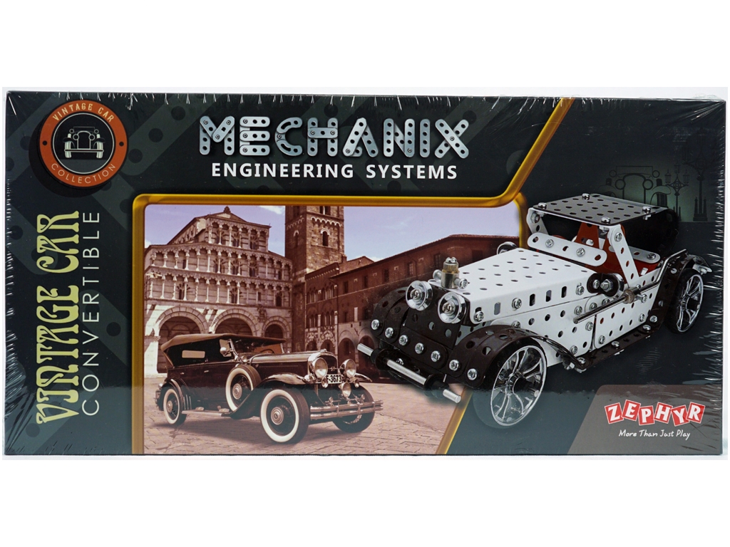 Конструктор металлический ретро автомобиль Mechanix, 353 детали, модель машинки, ZEPHYR