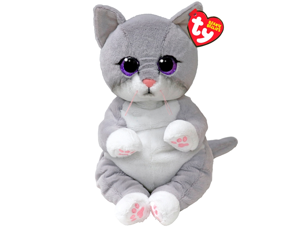 Мягкая игрушка BEANIE BELLIES Серый котенок MORGAN 25 см. TY 43203